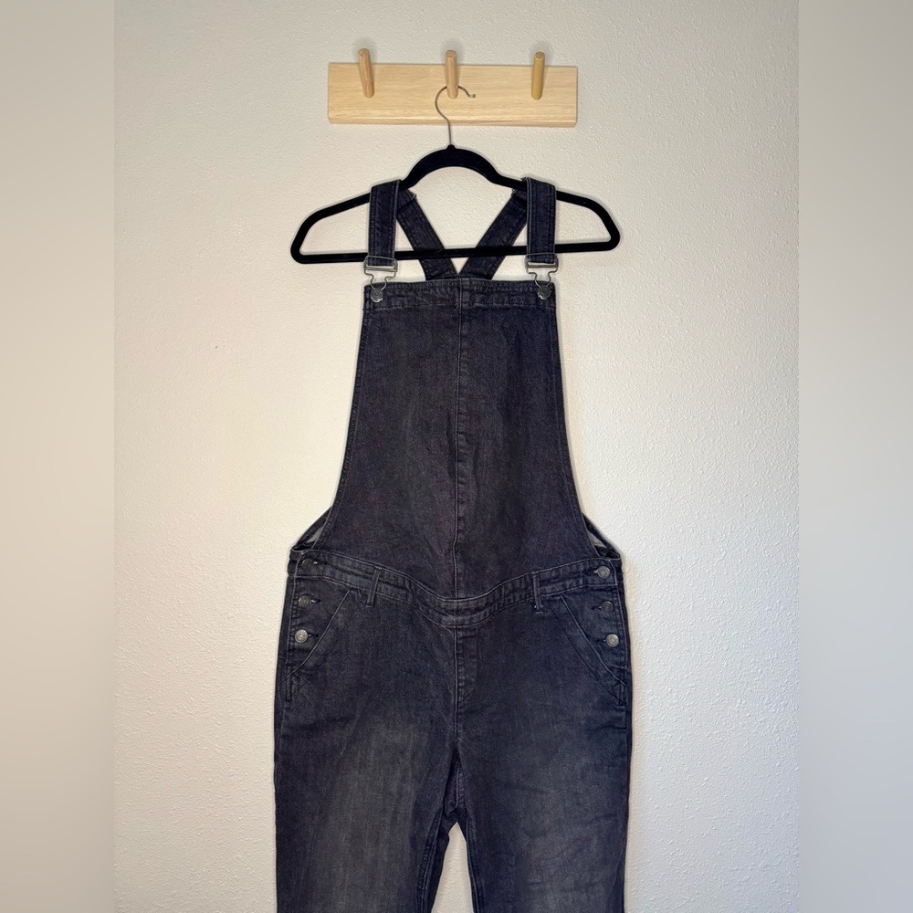 GAP Maternity Black Denim Overalls